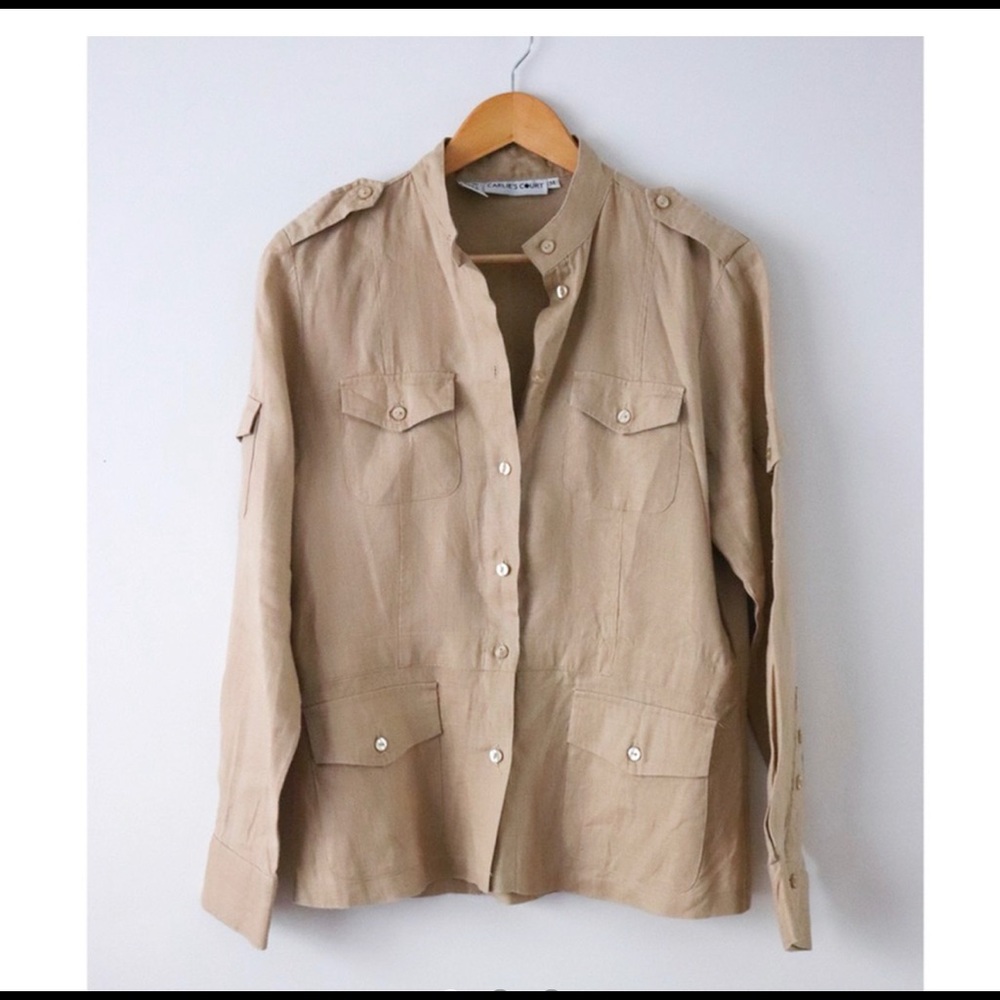 Vintage Linen Button Down Top